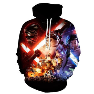 2019 Star Wars Print Hoodies 3D Cool Design Sweatshirt